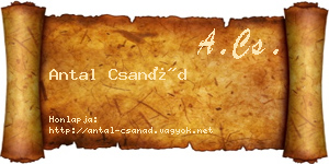Antal Csanád névjegykártya